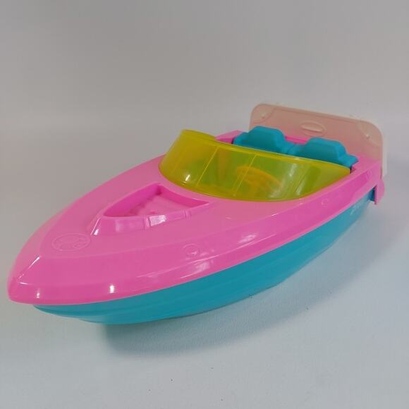 2020 Mattel Barbie Speedboat Pink Turquoise Lake Pool Beach Floating Boat ONLY - Picture 1 of 5